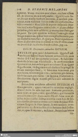 DCLIX. Declinatio Adverbii Interim
