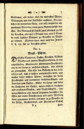 No. 5. Brust-Elixier.