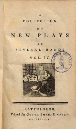 A collection of new plays by several hands. 4. (1778). - 446 S.