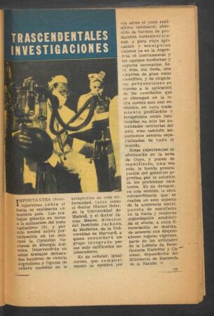 Trascendentales investigaciones