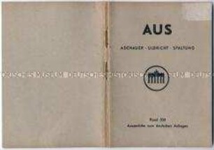 Heft mit Zitaten deutscher und ausländischer Politiker zur deutschen Frage