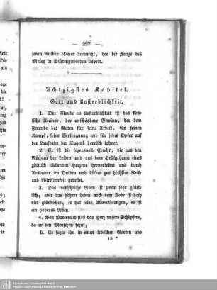 Achtzigstes Kapitel. Gott und Unsterblichkeit