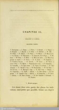 Chapitre III. Glaces a l'eau