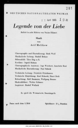 Legende von der Liebe