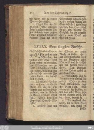 XXXIII. Vom jüngsten Gericht.