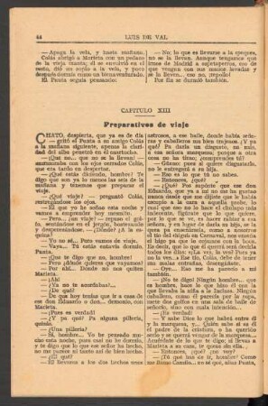 Capítulo XIII : Preparativos de viaje