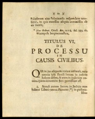 Titulus VI. De Processu In Causis Civilibus