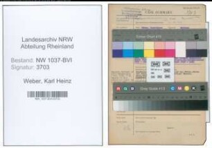 Entnazifizierung Karl Heinz Weber , geb. 11.05.1908 (Betriebsleiter)