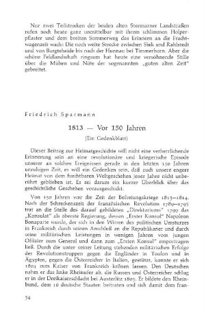 1813 - Vor 150 Jahren