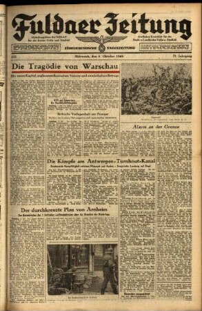 Ausgabe vom Mittwoch, den 04. Oktober 1944.