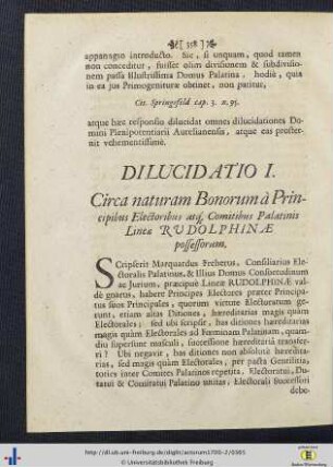 Dilucidatio I.+II.