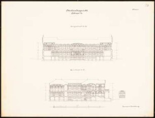 Oberlandesgericht, Colmar: Längsschnitt, Querschnitt 1:200