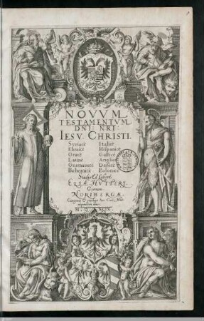 1: Continens Evangelivm Domini Nostri Iesv Christi, Secvndvm S. Matthaevm, S. Marcvm, S. Lvcam, S. Iohannem, et Acta Apostolorvm