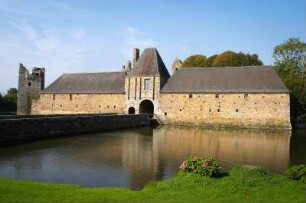 Frankreich. Basse Normandie. Manche. Chateau de Gratot. Wasserschloss