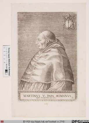 Bildnis Papst Martin V. (Ottone Colonna) (reg. 11. 11. 1417 - 20. 2. 1431)