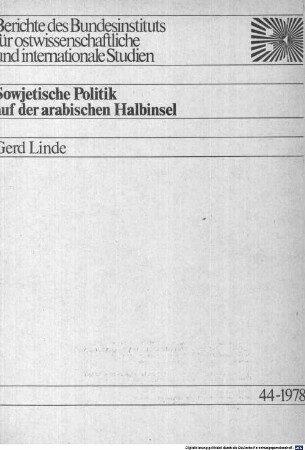 Sowjetische Politik auf der arabischen Halbinsel