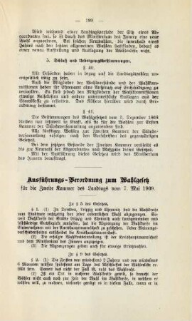 Ausführungs-Verordnung zum Wahlgesetz