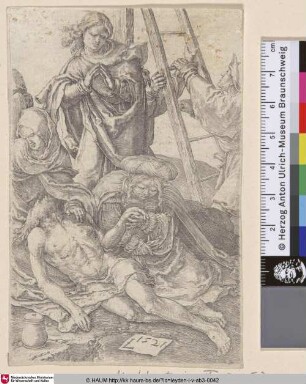 [Die Kreuzabnahme; The Descent from the Cross; Matth. 27, 57-58; Mark. 15, 42-46; Luk. 23, 50-54; Joh. 19, 38-40]