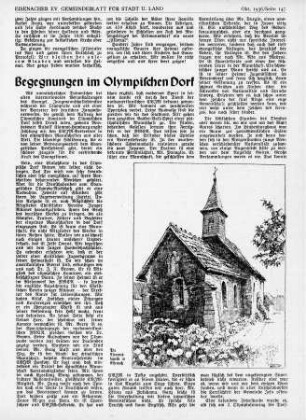 Begegnungen im Olympischen Dorf