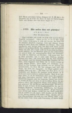 LVIII. Wir wollen thun und gehorchen!