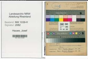 Entnazifizierung Josef Hauwe , geb. 15.08.1907 (Schneider)