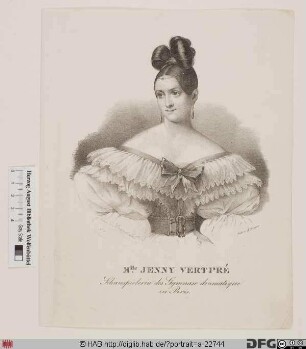 Bildnis Françoise-Fanny Vausgien Vertpré, gen. Jenny V., verehel. Carmouche