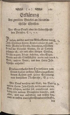 Erklärung des zweiten Briefes an die corinthische Christen.