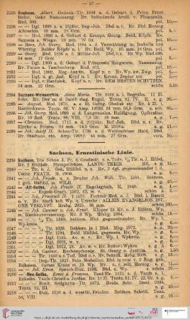 Sachsen, Ernestinische Linie (Nr. 2239 - 2882)