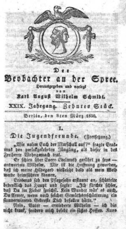 10. Stueck, 8. Maerz 1830