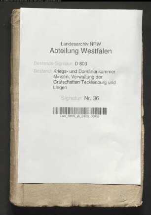 Hypothekenbuch der Bauerschaften Düte und Lade, Vogtei Cappeln