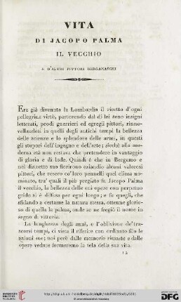 Vita di Jacopo Palma il vecchio e d'altri pittori Bergamaschi