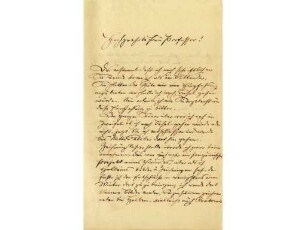 Originalbrief von Hans Thoma an Alwine Schroedter, geschrieben in Bernau