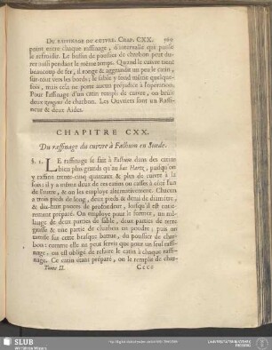 Chapitre CXX. Du raffinage du cuivre à Falhum en Suede