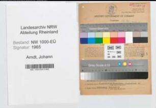 Entnazifizierung Johann Arndt, geb. 21.06.1897 (Polizeibeamter)