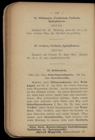 72) Arolsen, Corbach, Ippinghausen