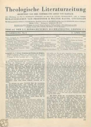 169-173 [Rezension] Schmidt, Wilhelm, Ursprung und Werden der Religion