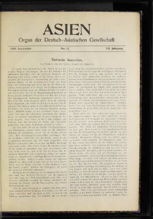 1907,Oktober No.12. VII. Jahrgang