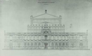 Entwurf für das Hoftheater Dresden, Hauptfront