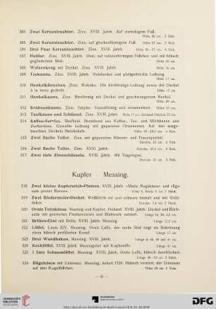Kupfer – Messing (Nr. 318-352)