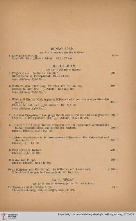Handzeichnungen neuerer Meister Nr. 1-312