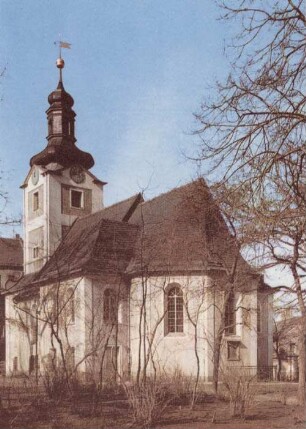 Leipzig-Stötteritz: Marienkirche ; Barockkirche mit Kanzelaltar 1702/03 mit Triptychon um 1480 ; 1967/68 restauriert