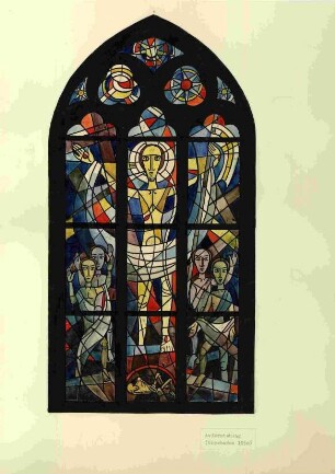 Entwurf für ein Glasfenster in der Katholischen Dreifaltigkeitskirche in Wiesbaden