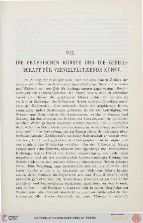 VII. Die graphischen Künste