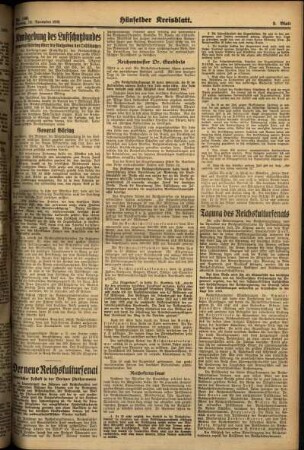 Zweite Ausgabe vom Montag, den 18. November 1935.