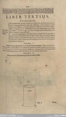 Liber Tertius. De radiis refractis.