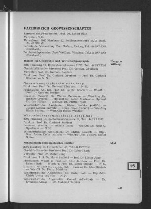 Fachbereich Geowissenschaften