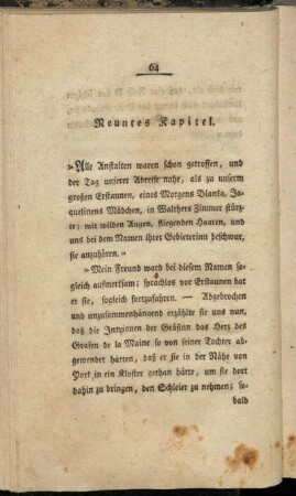 Neuntes Kapitel. - Zehntes Kapitel.