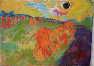 Abendliches Kornfeld