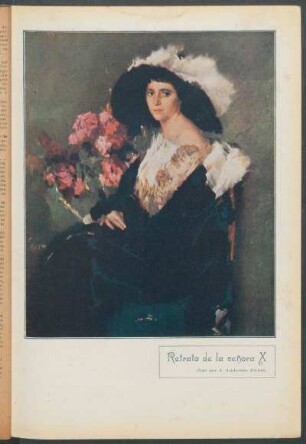 Retrato de la señora X - Óleo por A. Ambrosio Alciati