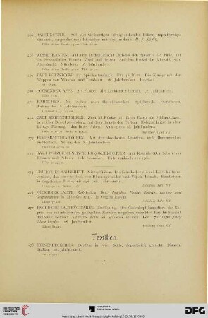 Textilien (Nr. 278-339)
